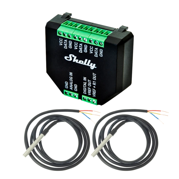 Shelly Plus Addon - Für Plus Relais - Temperatursensor Digitaleingang Analogeingang