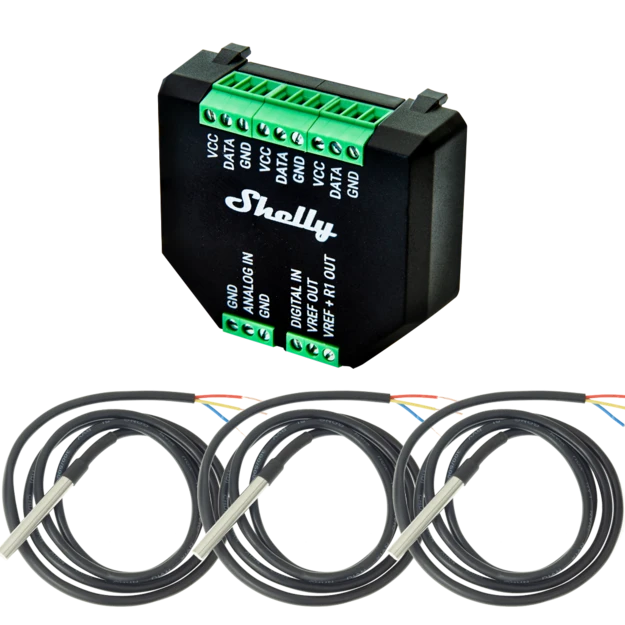 Shelly Plus Addon - Für Plus Relais - Temperatursensor Digitaleingang Analogeingang