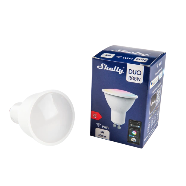 Shelly Duo RGBW GU10 - WLAN LED 5W - RGB und Neutralweiß - Dimmbar ohne extra Dimmer